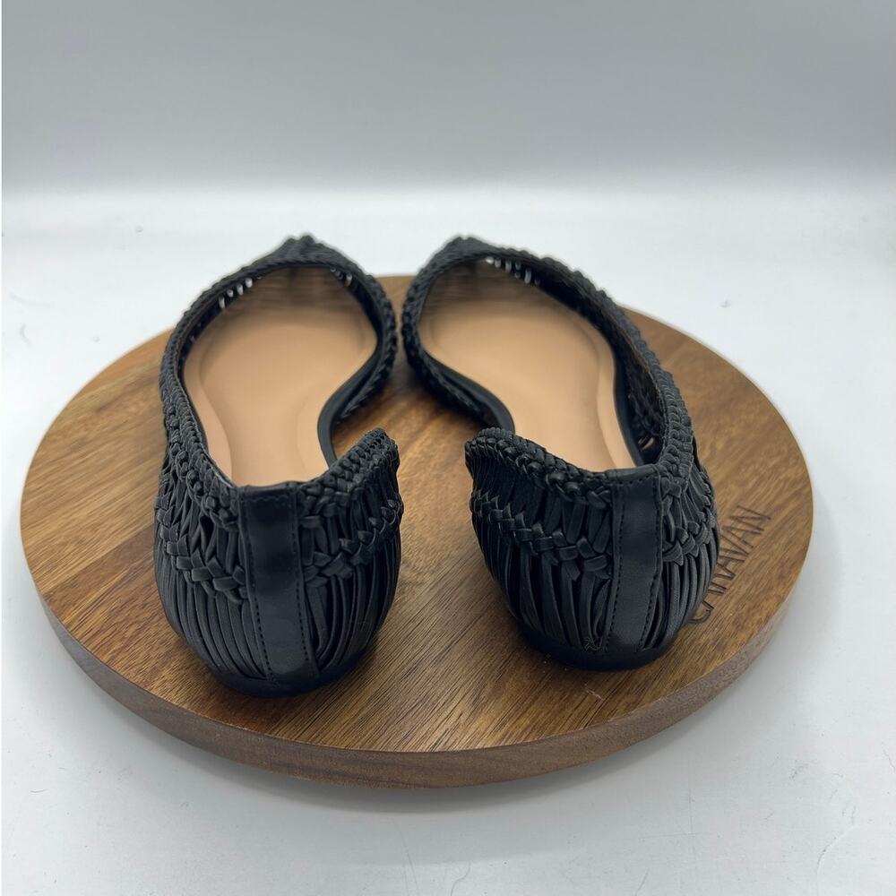 INC Abron Black Woven Flats - Women's Size 11 Ballet Slip-On - Picture 4 of 8